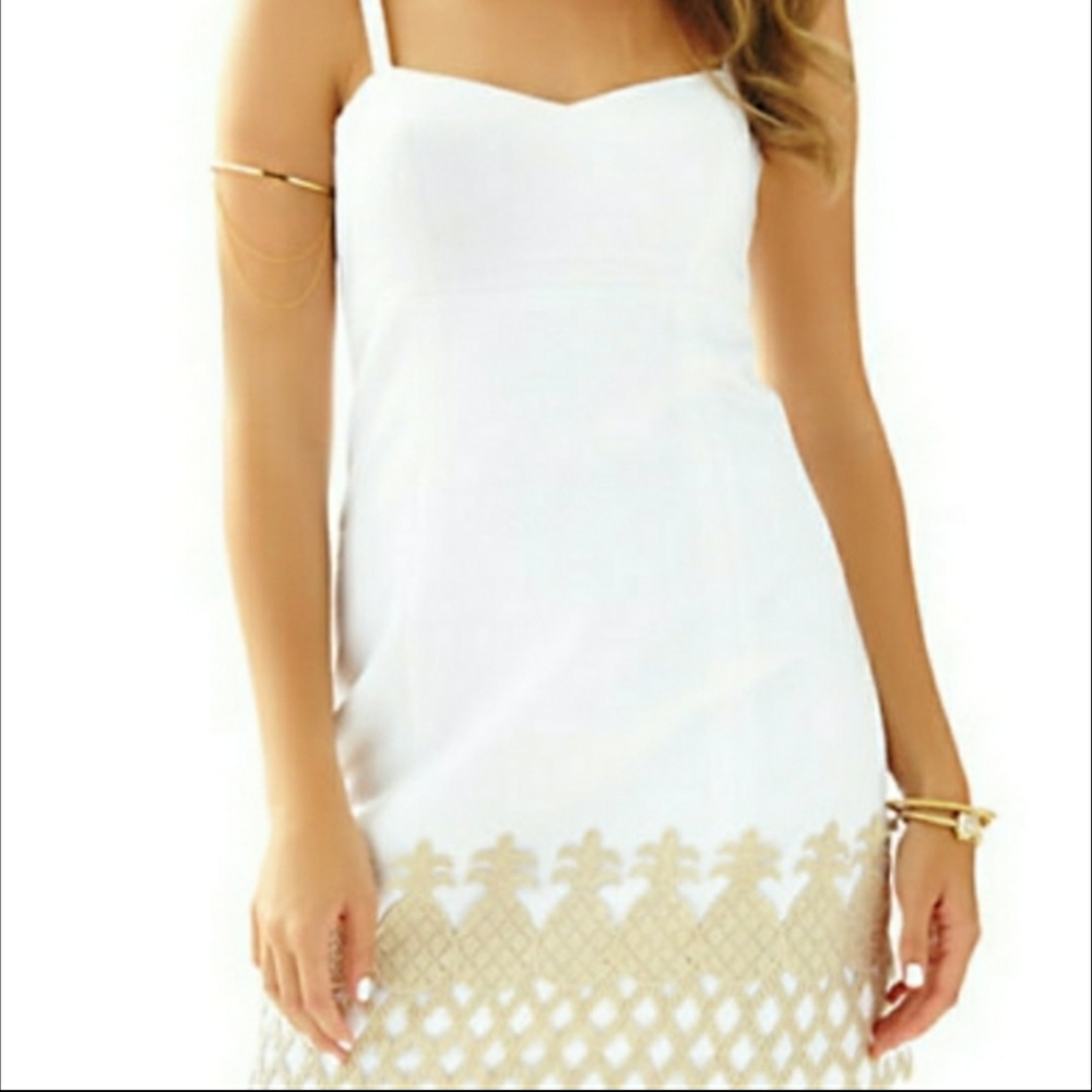 Lily pulitzer gold pineapple dress